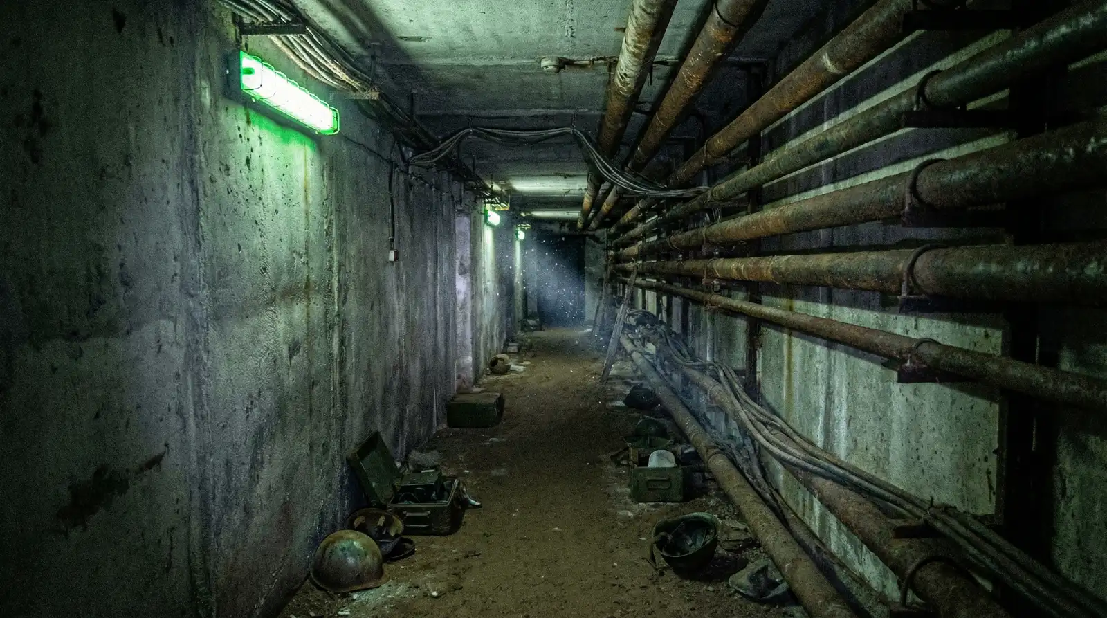 K-21区地下庇护所走廊 - 暗网禁区 - 勘探纪实